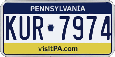 PA license plate KUR7974