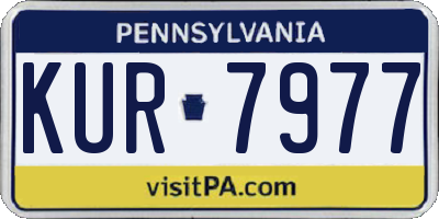 PA license plate KUR7977
