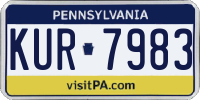 PA license plate KUR7983