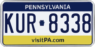 PA license plate KUR8338