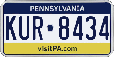 PA license plate KUR8434