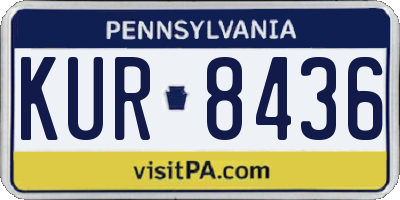 PA license plate KUR8436