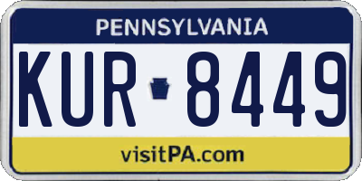 PA license plate KUR8449