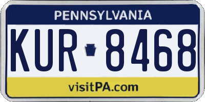 PA license plate KUR8468