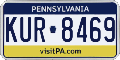 PA license plate KUR8469
