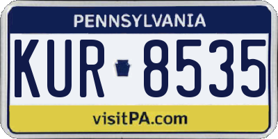 PA license plate KUR8535