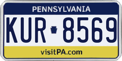 PA license plate KUR8569