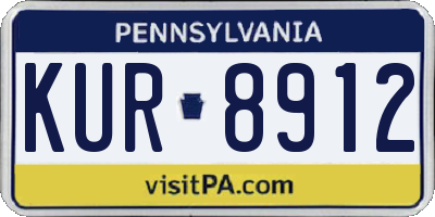 PA license plate KUR8912