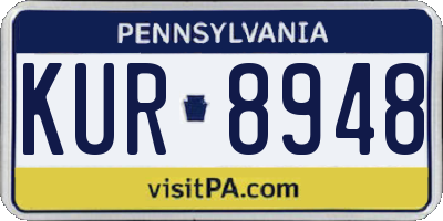 PA license plate KUR8948