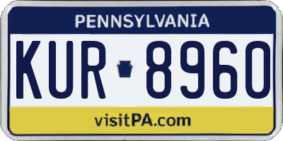 PA license plate KUR8960