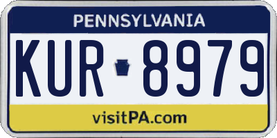 PA license plate KUR8979