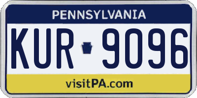 PA license plate KUR9096