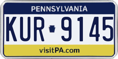 PA license plate KUR9145