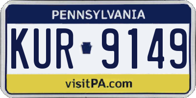 PA license plate KUR9149
