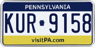 PA license plate KUR9158