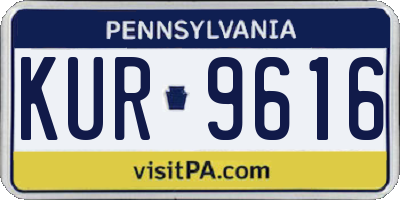 PA license plate KUR9616