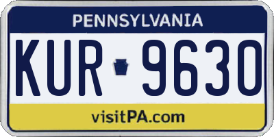 PA license plate KUR9630