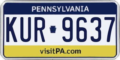 PA license plate KUR9637