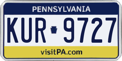 PA license plate KUR9727