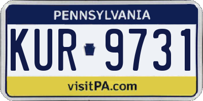 PA license plate KUR9731