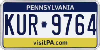 PA license plate KUR9764