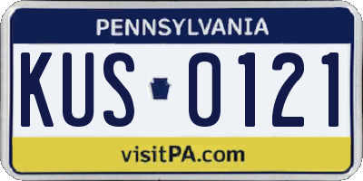 PA license plate KUS0121