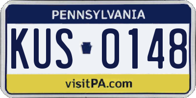 PA license plate KUS0148