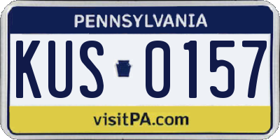 PA license plate KUS0157