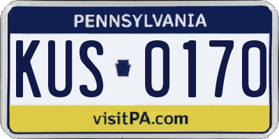 PA license plate KUS0170