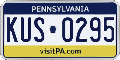 PA license plate KUS0295