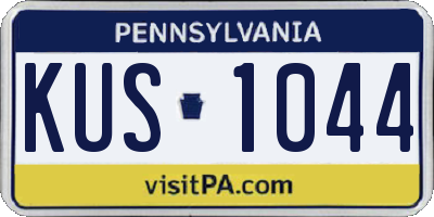 PA license plate KUS1044