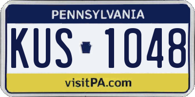 PA license plate KUS1048