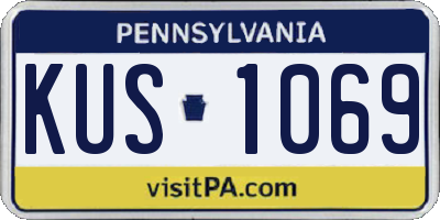 PA license plate KUS1069