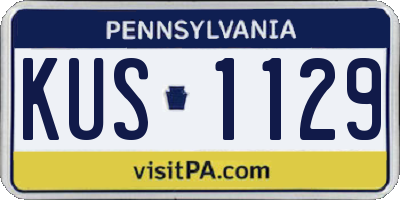 PA license plate KUS1129