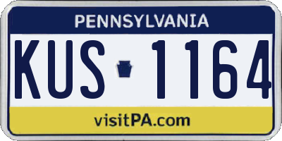 PA license plate KUS1164