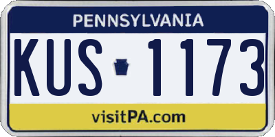 PA license plate KUS1173