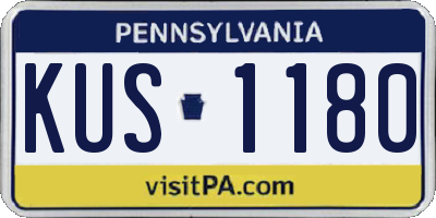 PA license plate KUS1180