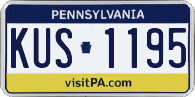 PA license plate KUS1195