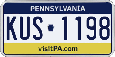 PA license plate KUS1198