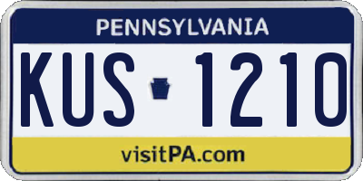 PA license plate KUS1210