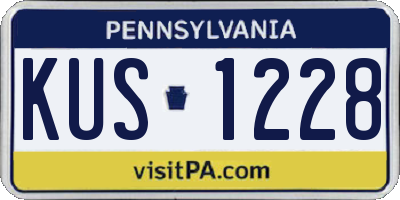 PA license plate KUS1228