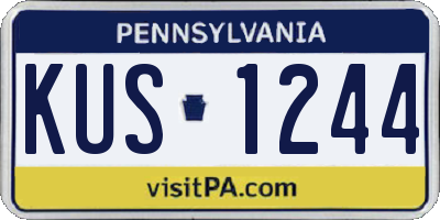 PA license plate KUS1244