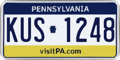 PA license plate KUS1248