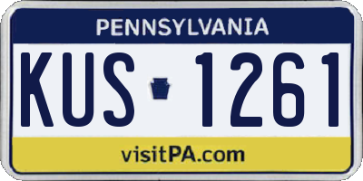 PA license plate KUS1261