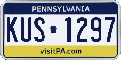 PA license plate KUS1297
