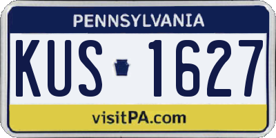 PA license plate KUS1627