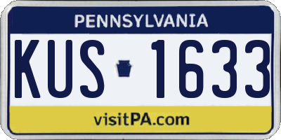 PA license plate KUS1633