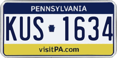 PA license plate KUS1634