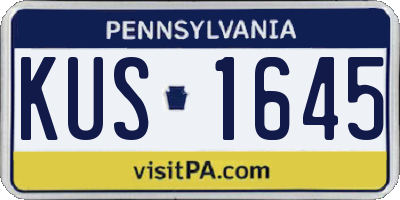 PA license plate KUS1645