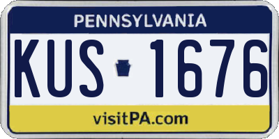 PA license plate KUS1676